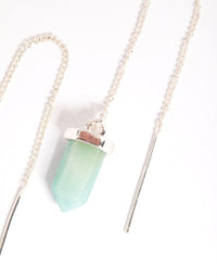 Silver Amazonite Shard Thread Earrings - link has visual effect only