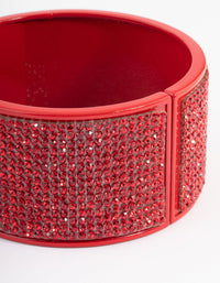 Red Statement Diamante Clamp Bracelet - link has visual effect only