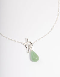 Sterling Silver Green Adventurine Figaro T&O Necklace - link has visual effect only