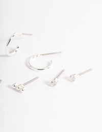 Silver Diamante Stud & Huggie Pack - link has visual effect only