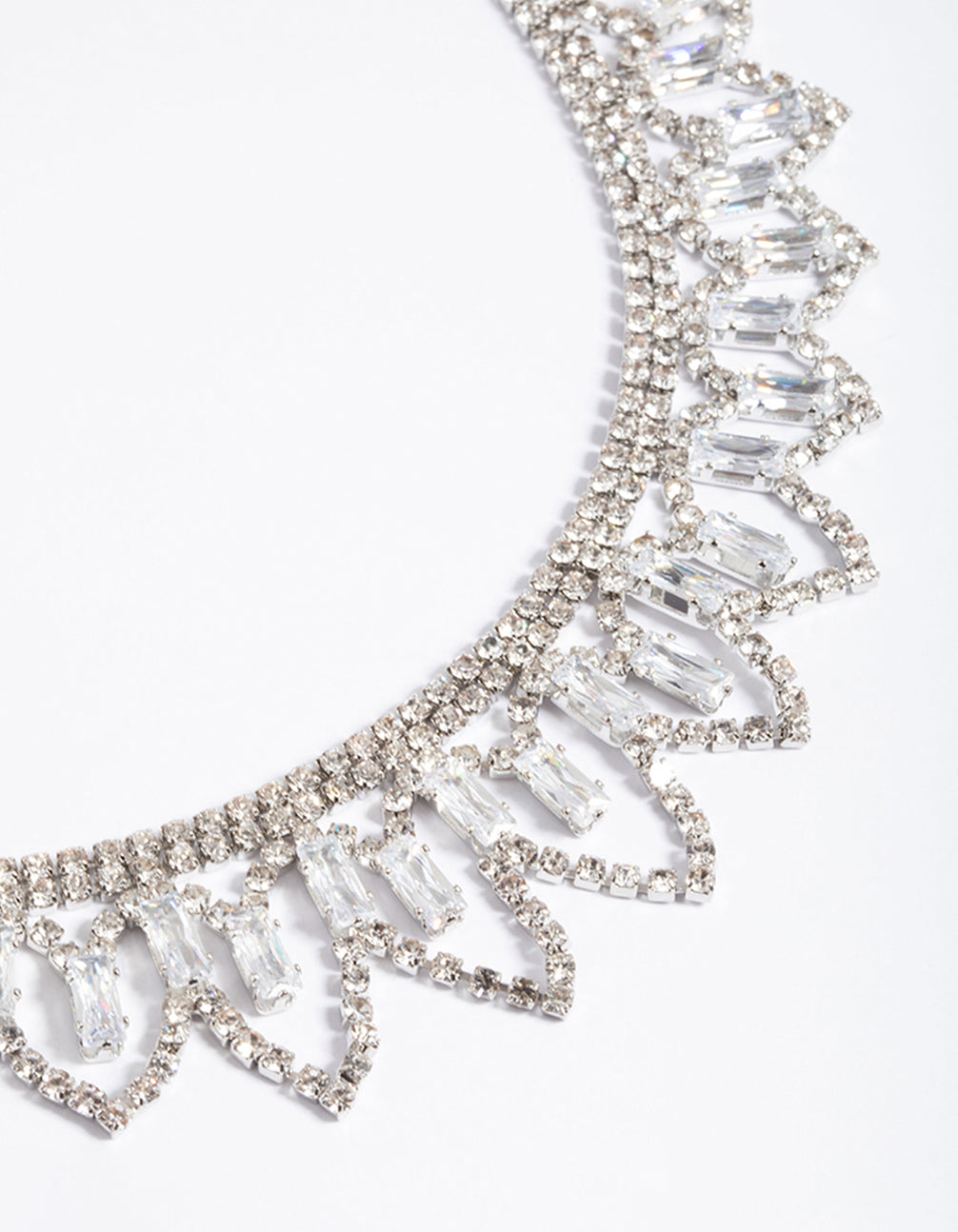 Panache Clear Crystal Diamante Bib Necklace