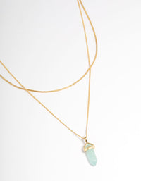 Gold Plated Amazonite Mini Shard Layer Necklace - link has visual effect only