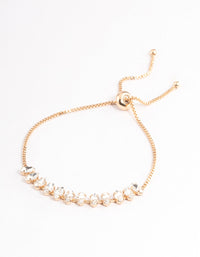 Gold Marquise Stone Toggle Bracelet - link has visual effect only