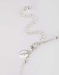 Silver Station Bead Chain Necklace - link has visual effect only