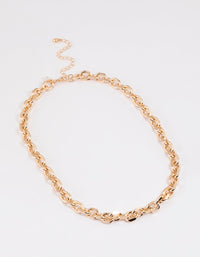 Gold Cable Chain Necklace - link has visual effect only