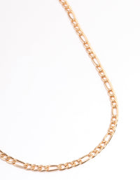 Gold Classic Figaro Chain Necklace - link has visual effect only