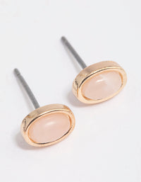 Gold Rose Quartz Butterfly Stacker Earrings - link has visual effect only