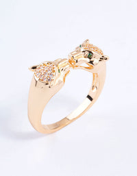 Gold Double Cheetah Ring - link has visual effect only