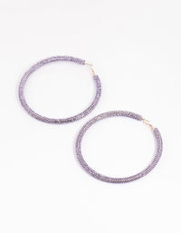 Rose Gold Pave Hoop Earrings - link has visual effect only