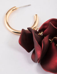 Gold Coated Petal Huggie Earrings - link has visual effect only