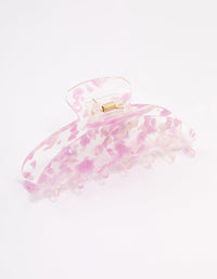 Pink Plastic Pearl Fleck Claw Clip - link has visual effect only