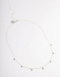 Silver Plated Classic Diamante Droplet Necklace - link has visual effect only