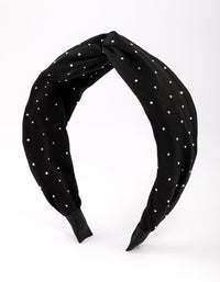 Fabric Velvet Diamante Headband - link has visual effect only