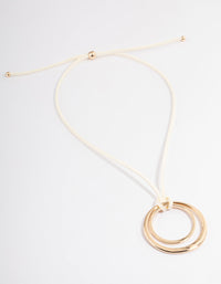 Gold Round Pendant Necklace - link has visual effect only