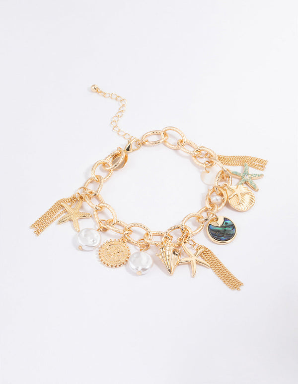 Gold Multi-Charm Bracelet