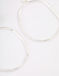 Silver Plated Doorknocker Circle Earrings - link has visual effect only