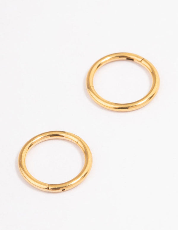 Surgical steel store gold hoop earrings