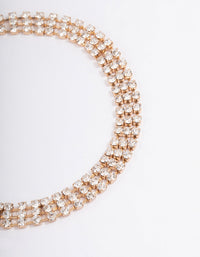 Gold Diamante Cupchain Thin Anklet - link has visual effect only