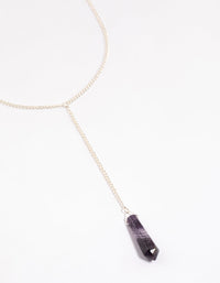 Silver Amethyst Long Y-Necklace - link has visual effect only