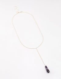 Silver Amethyst Long Y-Necklace - link has visual effect only