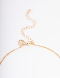 Gold Mini Pear Drop Pendant Necklace - link has visual effect only