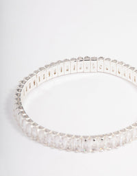 Silver Plated Stretch Baguette Bracelet - link has visual effect only