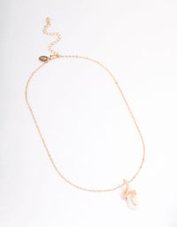 Gold Clear Quartz Snake Wrap Shard Necklace - link has visual effect only