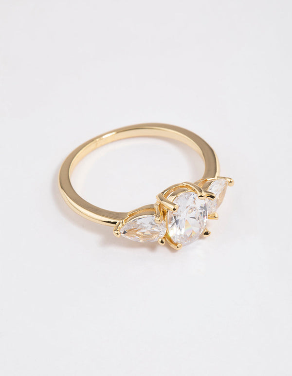 Gold Plated Oval Enchanting Ring