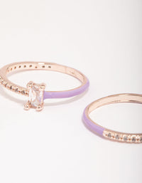 Rose Gold Enamel Ring Pack - link has visual effect only