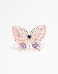 Rose Gold Cute Butterly Ring - link has visual effect only