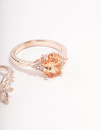 Rose Gold Arched Ring Pack - link has visual effect only