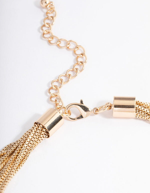 Gold Multi Chain Statement Ball Necklace - Lovisa