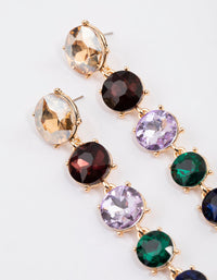 Gold Graduating Stone Drop Earrings - link has visual effect only