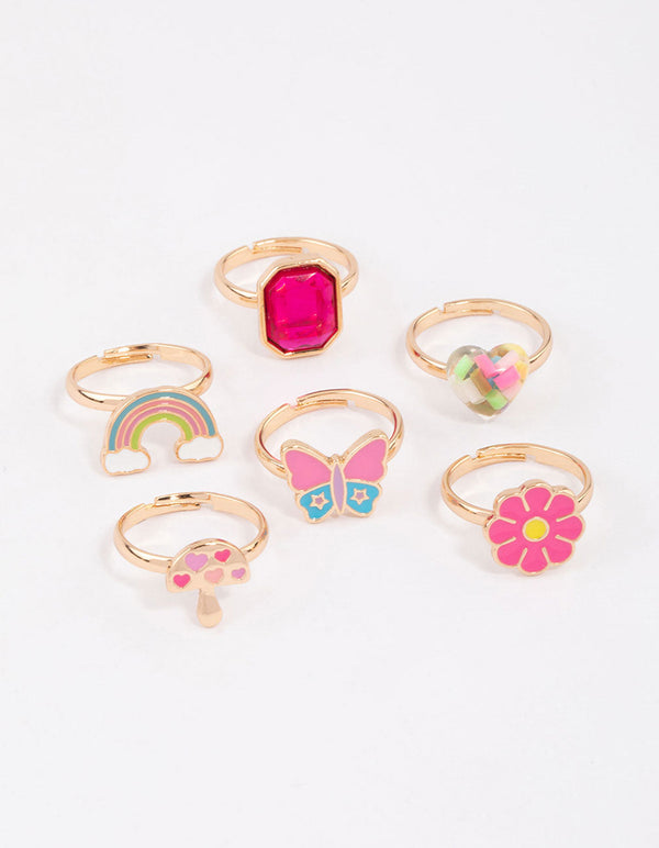 Kids Flower Garden Ring 6-Pack