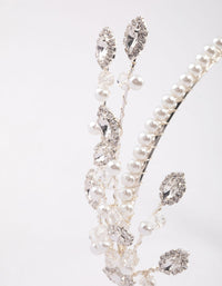 Silver Pearl & Diamante Headband - link has visual effect only