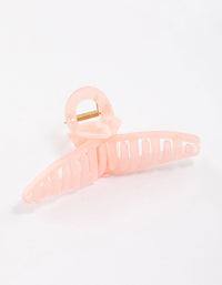 Pink Acrylic Large Heart Hoop Hair Claw Clip - link has visual effect only