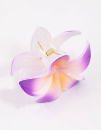 Lilac Frangipani Hair Claw Clip - link has visual effect only