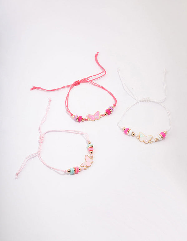 Kids Mixed Butterfly Bracelet 3-Pack