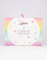 Kids Rose Gold Charm Bracelet 12 Days of Christmas Advent Calendar - link has visual effect only