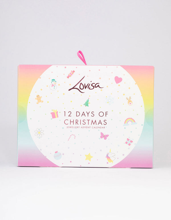 Kids Rose Gold Charm Bracelet 12 Days of Christmas Advent Calendar