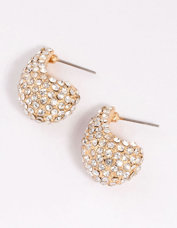 Teardrop stud clearance earrings gold