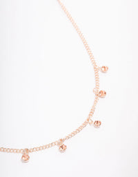 Rose Gold Alternate Diamante Necklace - link has visual effect only