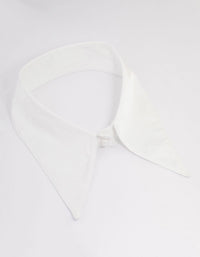 White Fabric Pointed Collar Necklace - link has visual effect only