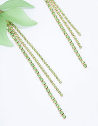 Green Leaf Petal Cupchain Drop Earrings - link has visual effect only