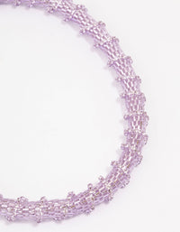 Lilac Cupchain Wrapped Short Necklace - link has visual effect only