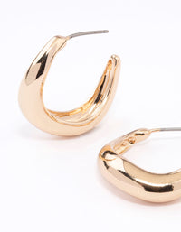 Gold Wave Matched Hoop Earring Pack - link has visual effect only