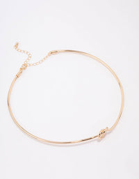 Gold Simple Knotted Choker - link has visual effect only