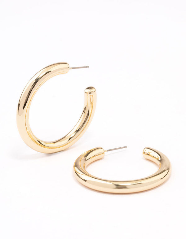 Lovisa Gold Double Row Cupchain Drop Earrings & Polishing Set in