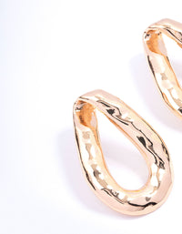 Gold Hammered Small Teardrop Earrings - link has visual effect only