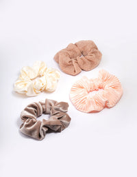 Ivory & Blush Christmas Hair Scrunchie Gift 4-Pack - link has visual effect only